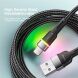 Кабель ESSAGER Colorful LED USB to Lightning (2.4A, 1m) EXCL-XCD01 - Black (896380B). Фото 3 з 10