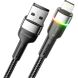 Кабель ESSAGER Colorful LED USB to Lightning (2.4A, 1m) EXCL-XCD01 - Black (896380B). Фото 2 з 10