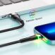 Кабель ESSAGER Colorful LED USB to Lightning (2.4A, 1m) EXCL-XCD01 - Black (896380B). Фото 7 з 10