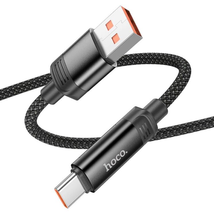 Кабель Hoco U126 Lantern USB to Type-C (5A, 1.2m) - Black: фото 2 из 6