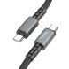 Кабель Hoco X85 Strength Type-C to Type-C (60W, 3A, 1m) - Black (896027B). Фото 1 з 5