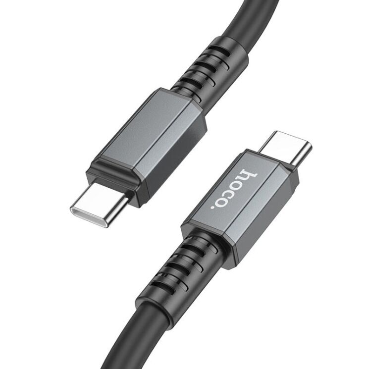 Кабель Hoco X85 Strength Type-C to Type-C (60W, 3A, 1m) - Black: фото 1 з 5