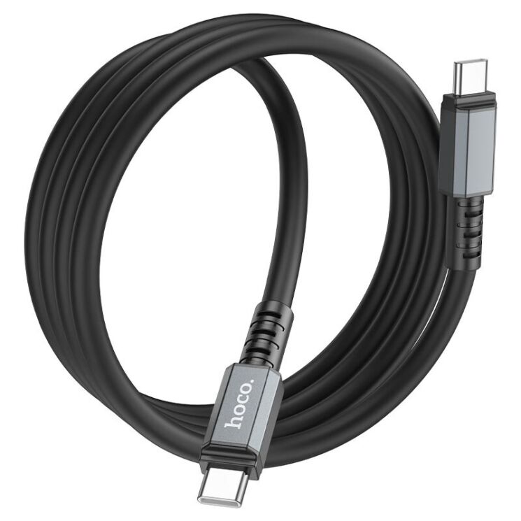 Кабель Hoco X85 Strength Type-C to Type-C (60W, 3A, 1m) - Black: фото 2 з 5
