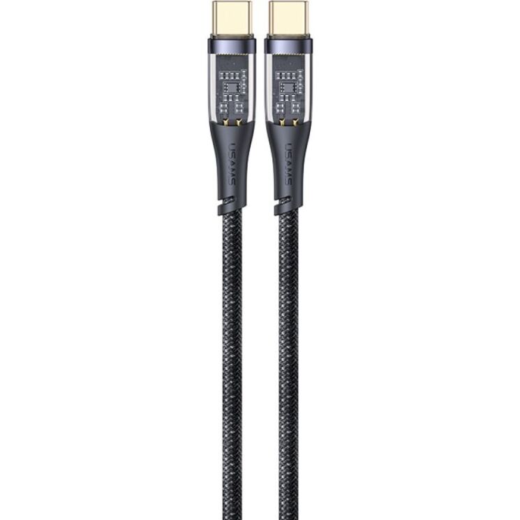 Кабель USAMS SJ574 Type-C to Type-C (100W, 5A, 1.2m) - Black: фото 1 из 15