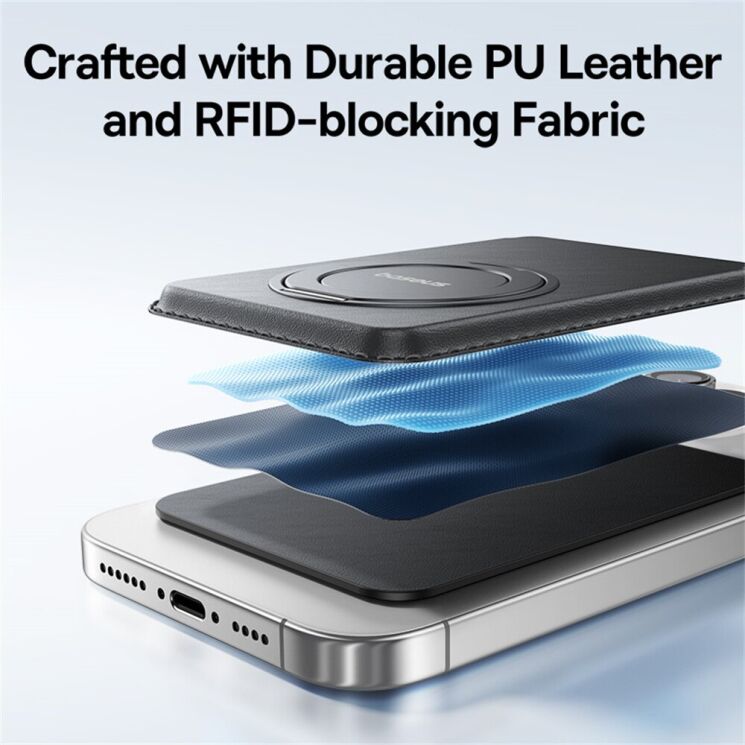 Кардхолдер Baseus MagPro 3 Magnetic (BS-PC042) - Black: фото 4 из 10