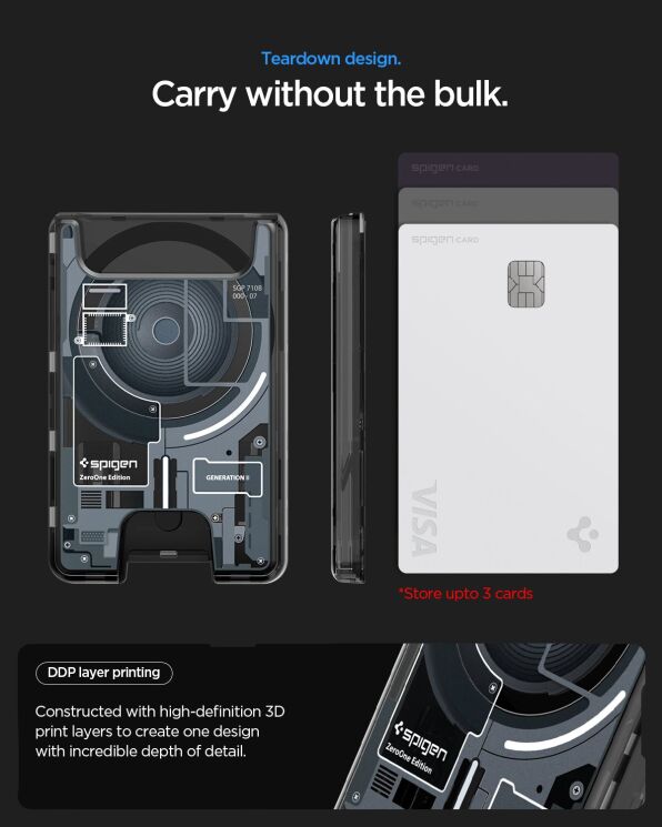 Кардхолдер Spigen Ultra Hybrid Zero One (AFA11305) - White: фото 15 из 19