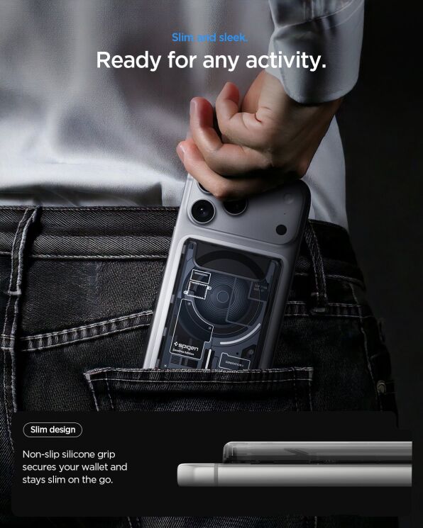 Кардхолдер Spigen Ultra Hybrid Zero One (AFA11305) - White: фото 18 из 19