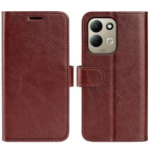 Класичний чохол-книжка Deexe Wallet Style для Xiaomi Poco C95 Pro - Brown: фото 1 з 7