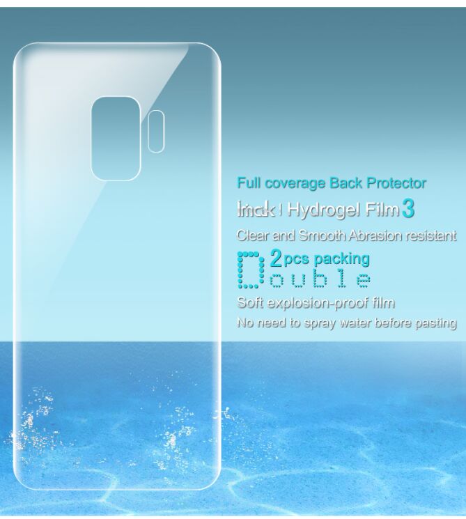 Комплект защитных пленок на заднюю крышку IMAK Soft Clearer Hydrogel Film для Samsung Galaxy S9 (G960): фото 3 из 8