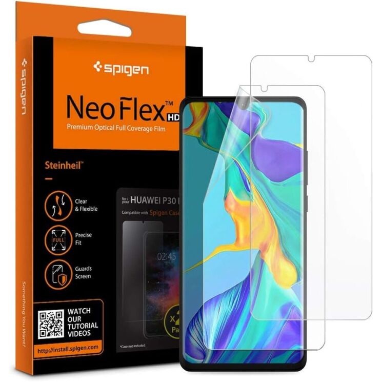 Комплект защитных пленок Spigen (SGP) Film Neo Flex HD (Front 2) для Huawei P30 Pro: фото 1 из 8