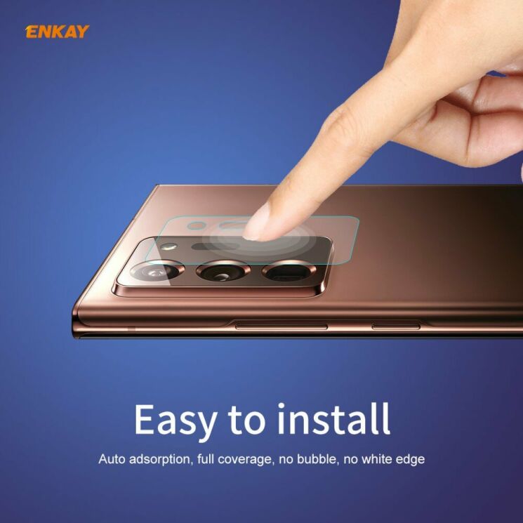 Комплект защитных стекол (2шт) на камеру ENKAY 9H Lens Protector для Samsung Galaxy Note 20 Ultra (N985): фото 5 из 8