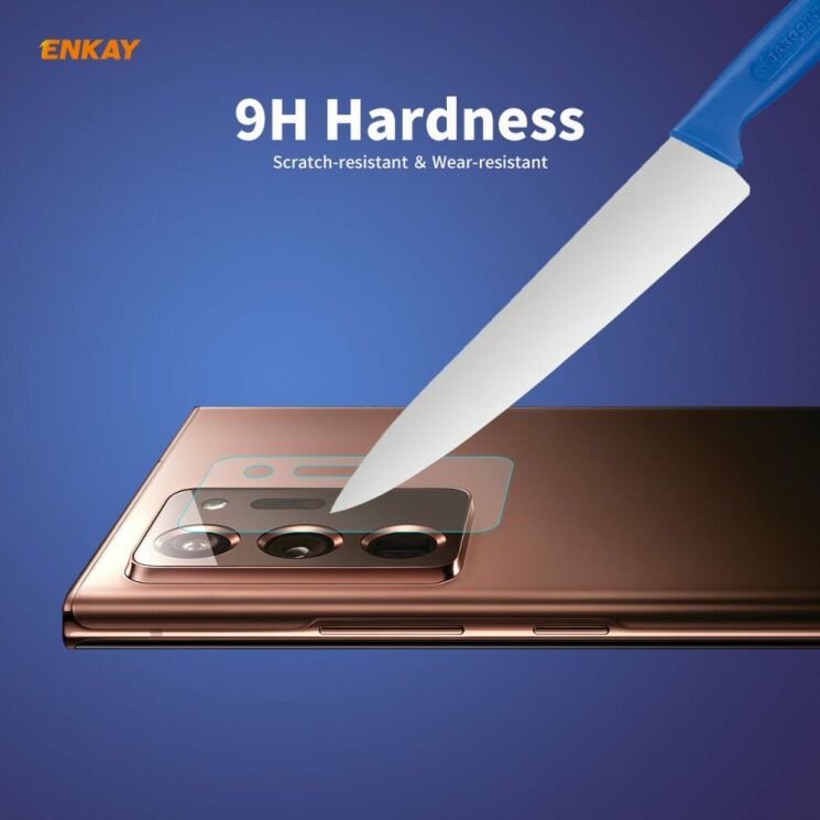 Комплект защитных стекол (2шт) на камеру ENKAY 9H Lens Protector для Samsung Galaxy Note 20 Ultra (N985): фото 4 из 8