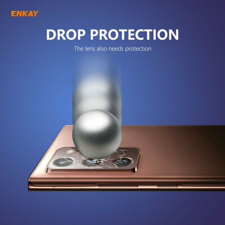 Комплект защитных стекол (2шт) на камеру ENKAY 9H Lens Protector для Samsung Galaxy Note 20 Ultra (N985): фото 3 из 8