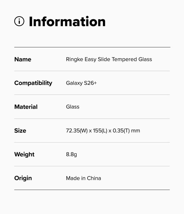 Комплект защитных стекол (2шт) Ringke Easy Slide Tempered Glass для Samsung Galaxy S26 Plus (S947) 8800328815360: фото 16 из 16