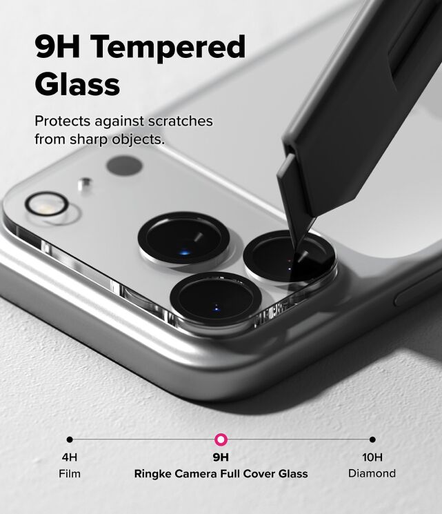 Комплект защитных стекол Ringke Camera Full Cover Glass для iPhone 17 Pro (8800328812352) - Black (422705B) Комплект защитных стекол Ringke Camera Full Cover Glass для iPhone 17 Pro (8800328812352) - Black: фото 9 из 11