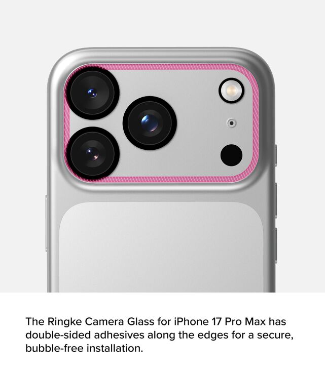 Комплект защитных стекол Ringke Camera Full Cover Glass для iPhone 17 Pro (8800328812352) - Black (422705B) Комплект защитных стекол Ringke Camera Full Cover Glass для iPhone 17 Pro (8800328812352) - Black: фото 8 из 11