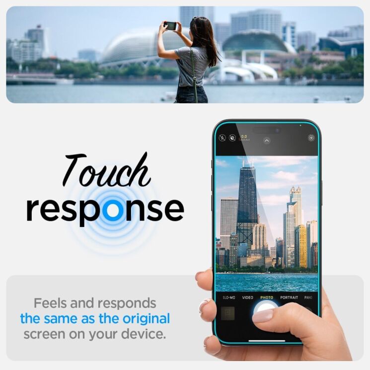 Комплект защитного стекла Spigen (SGP) GLAS.tR EZ Fit Sensor Protected для Apple iPhone 15 Plus: фото 13 из 14
