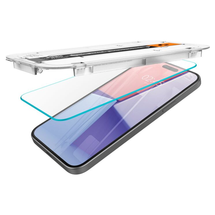 Комплект защитного стекла Spigen (SGP) GLAS.tR EZ Fit Sensor Protected для Apple iPhone 15 Plus: фото 6 из 14