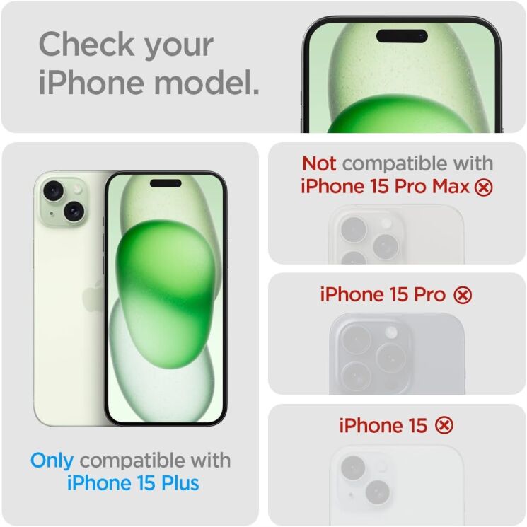 Комплект защитного стекла Spigen (SGP) GLAS.tR EZ Fit Sensor Protected для Apple iPhone 15 Plus: фото 8 из 14