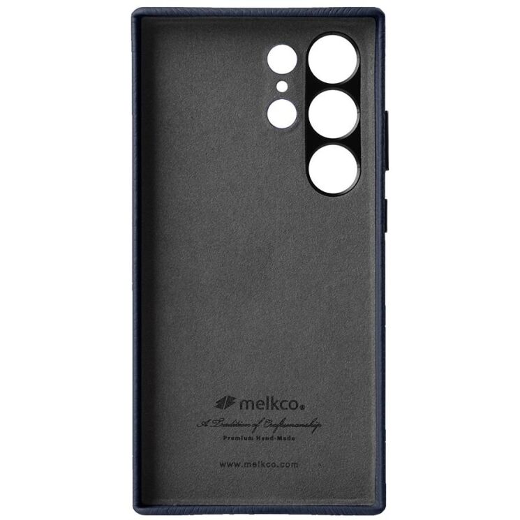 Кожаный чехол MELKCO Classic Case для Samsung Galaxy S24 Ultra (S928) - Dark Blue: фото 3 из 6
