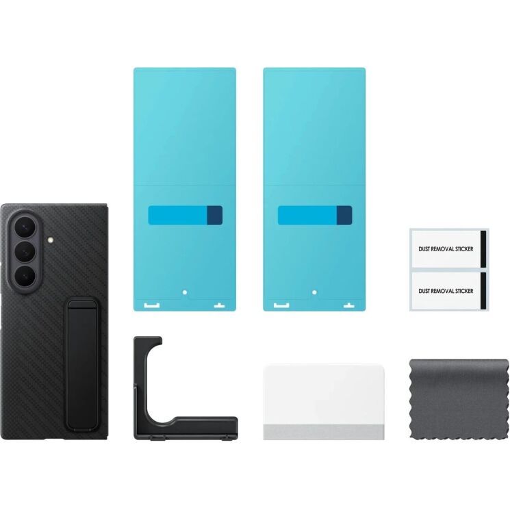 Оригинальный чехол Carbon Standing Case для Samsung Galaxy Fold 8 Ultra (EF-XF976SBEGUA) - Black: фото 6 из 7