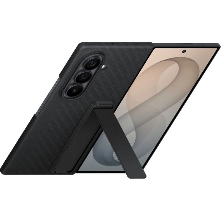 Оригинальный чехол Carbon Standing Case для Samsung Galaxy Fold 8 Ultra (EF-XF976SBEGUA) - Black: фото 5 из 7