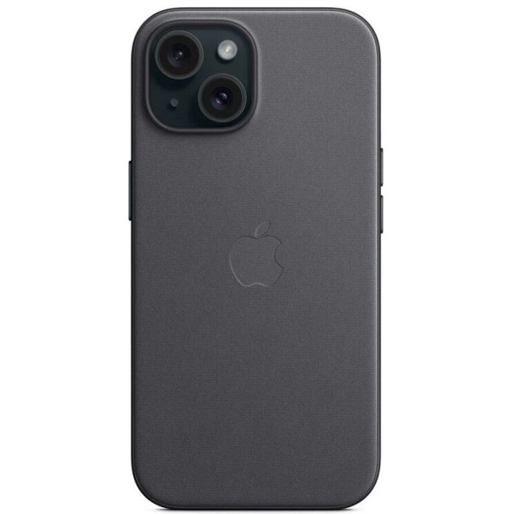 Оригинальный чехол FineWoven MagSafe для Apple iPhone 15 (MT393) - Black: фото 2 из 4