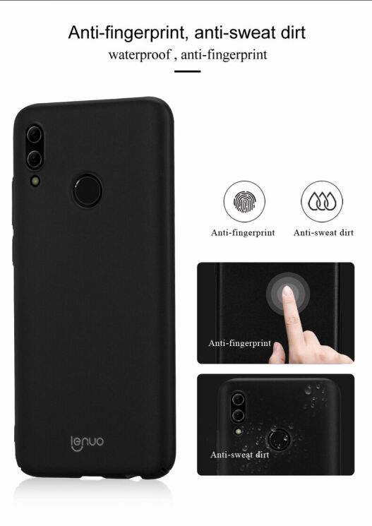 Пластиковый чехол LENUO Silky Touch для Huawei Honor 10 Lite / P Smart (2019) - Black: фото 12 из 16