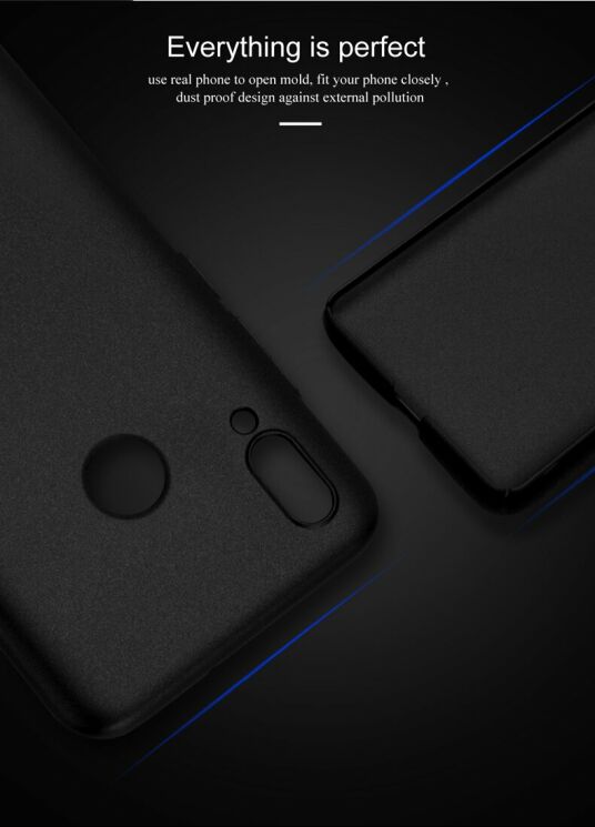Пластиковый чехол LENUO Silky Touch для Huawei Honor 10 Lite / P Smart (2019) - Black: фото 11 из 16