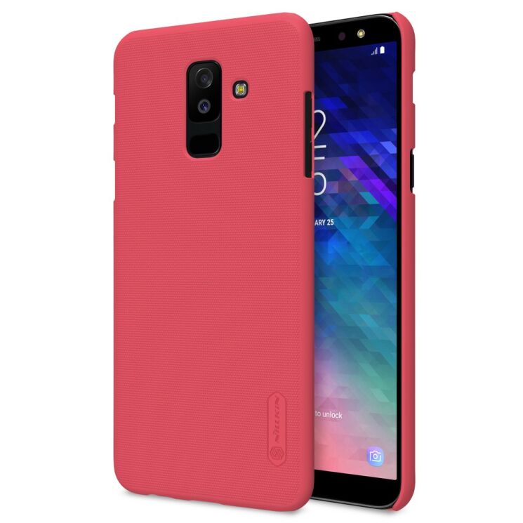 Пластиковый чехол NILLKIN Frosted Shield для Samsung Galaxy A6+ 2018 (A605) - Red: фото 1 из 16