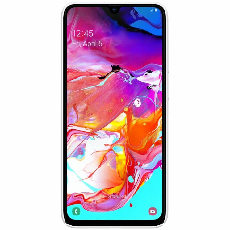 Пластиковый чехол NILLKIN Frosted Shield для Samsung Galaxy A70 (A705) - White: фото 3 из 16