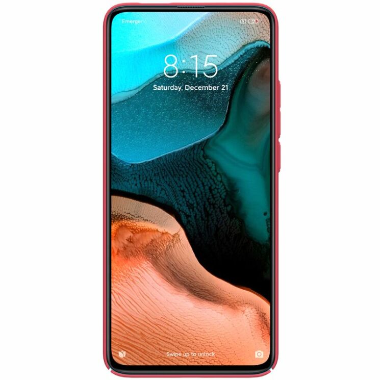 Пластиковый чехол NILLKIN Frosted Shield для Xiaomi Poco F2 Pro / Redmi K30 Pro - Red: фото 2 из 19