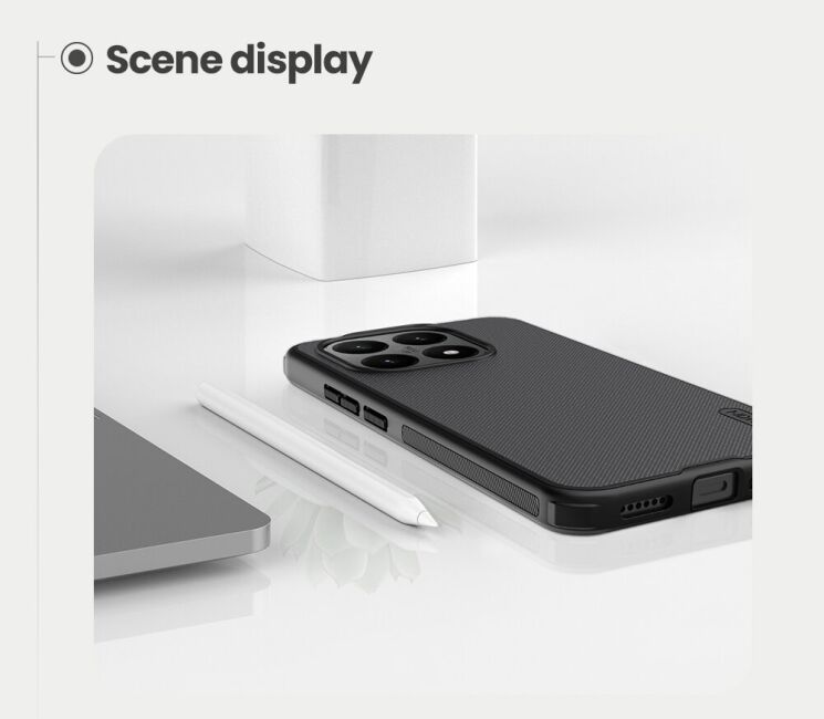 Защитный (PC+TPU) чехол NILLKIN Frosted Shield Pro для Xiaomi 15T - Black: фото 18 из 19