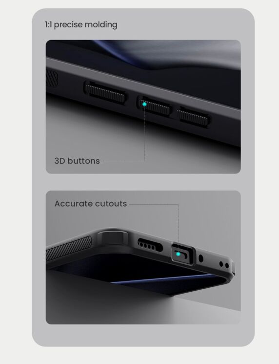 Защитный (PC+TPU) чехол NILLKIN Frosted Shield Pro для Xiaomi 15T - Black: фото 17 из 19