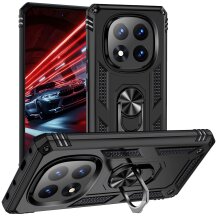 Противоударный чехол с подставкой Deexe Armor Case для Xiaomi Redmi Note 14 Pro Plus - Black: фото 1 из 7
