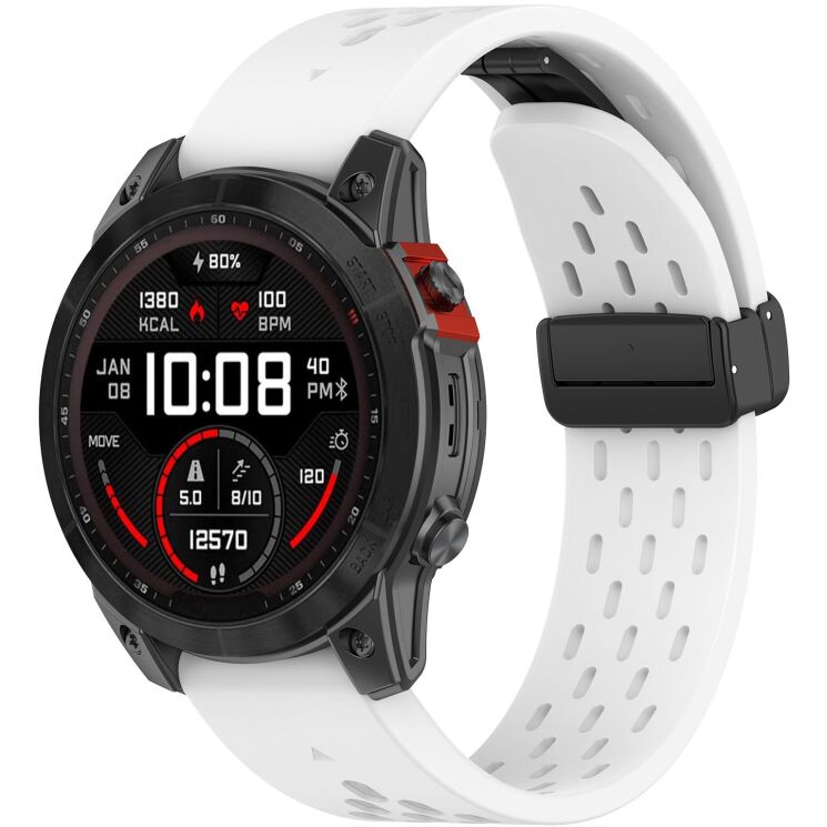 Ремінець Deexe Astra Strap для годинників Garmin з шириною кріплення QuickFit 20mm - White (270817W) Ремінець Deexe Astra Strap для годинників Garmin з шириною кріплення QuickFit 20mm - White: фото 4 з 9