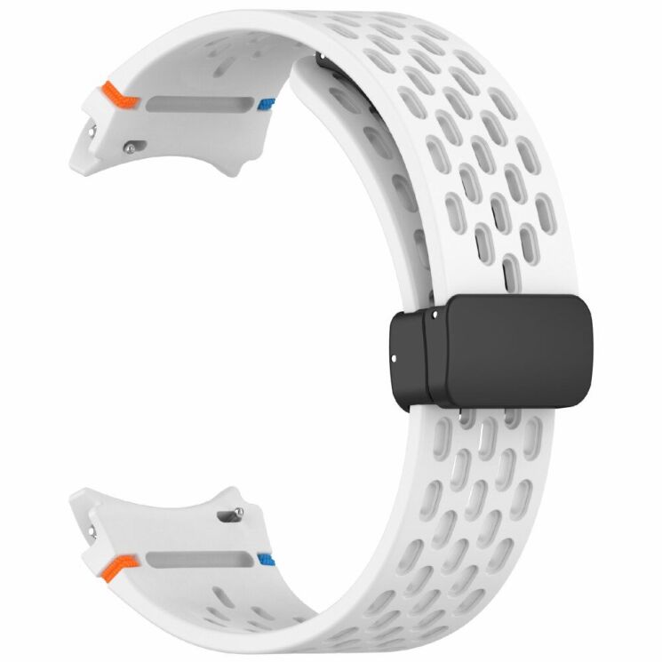 Ремешок Deexe Astra Strap для Samsung Galaxy Watch 4 / 4 Classic / 5 / 5 Pro / 6 / 6 Classic / 7 / FE - White: фото 4 из 7