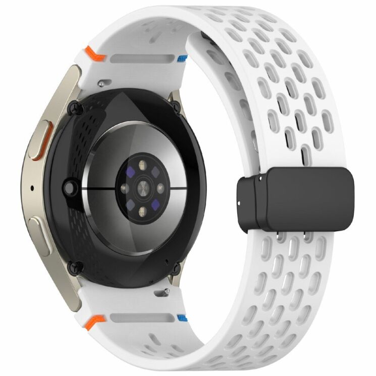 Ремешок Deexe Astra Strap для Samsung Galaxy Watch 4 / 4 Classic / 5 / 5 Pro / 6 / 6 Classic / 7 / FE - White: фото 1 из 7
