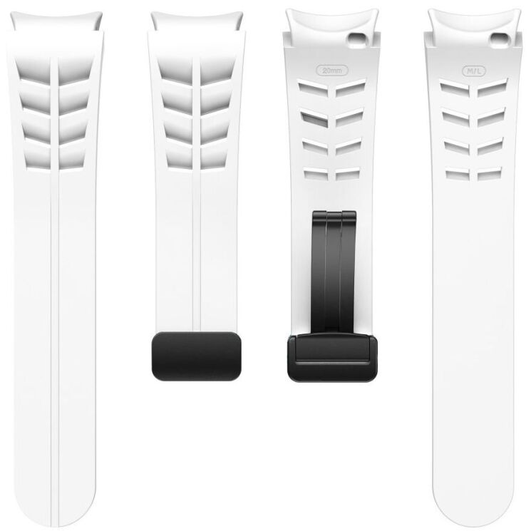 Ремешок Deexe Aurora Strap для Samsung Galaxy Watch 4 / 4 Classic / 5 / 5 Pro / 6 / 6 Classic / 7 / FE - White: фото 5 из 8