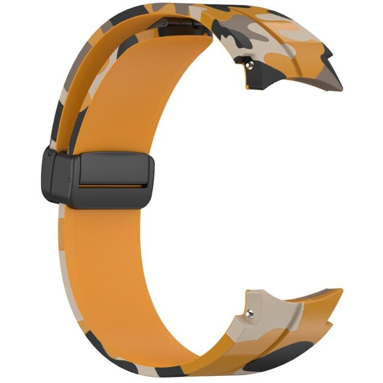 Ремінець Deexe Camo Silicone для Samsung Galaxy Watch 4 / 4 Classic / 5 / 5 Pro - Yellow: фото 3 з 6