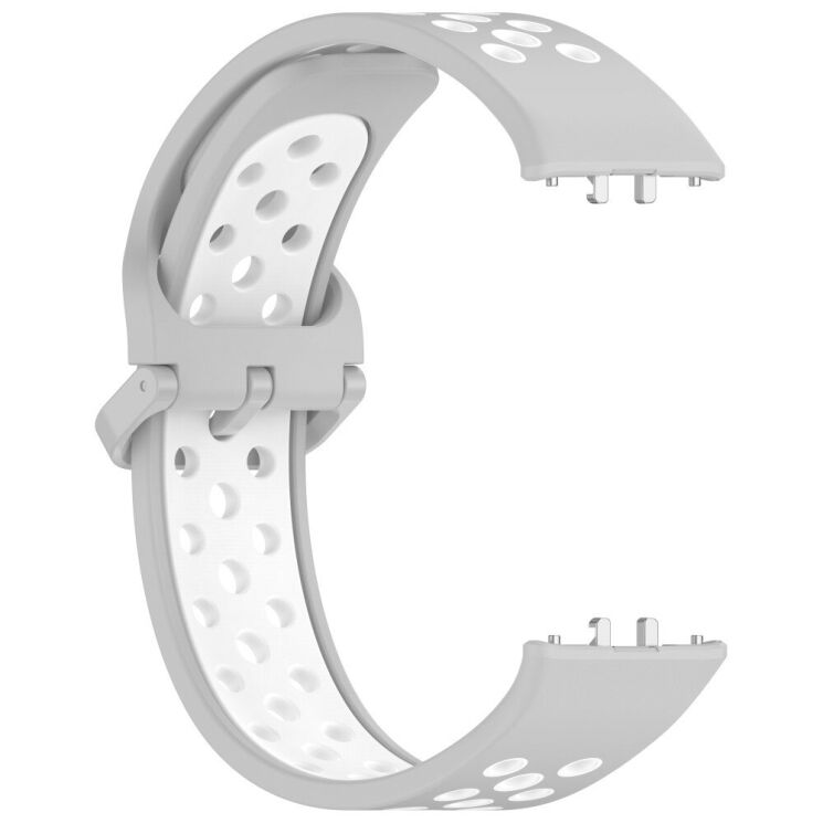 Ремешок Deexe Dot Color для Samsung Galaxy Fit 3 - Grey / White: фото 4 из 7