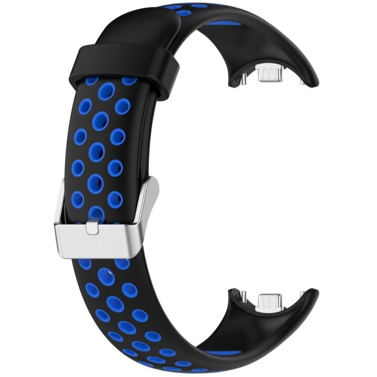 Ремешок Deexe Dot Color для Xiaomi Mi Smart Band 8 / 9 - Black / Blue: фото 3 из 9