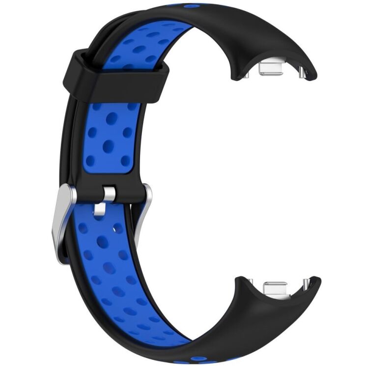 Ремешок Deexe Dot Color для Xiaomi Mi Smart Band 8 / 9 - Black / Blue: фото 4 из 9