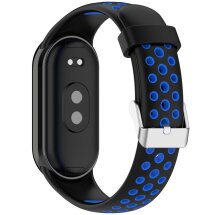 Ремешок Deexe Dot Color для Xiaomi Mi Smart Band 8 / 9 - Black / Blue: фото 1 из 9