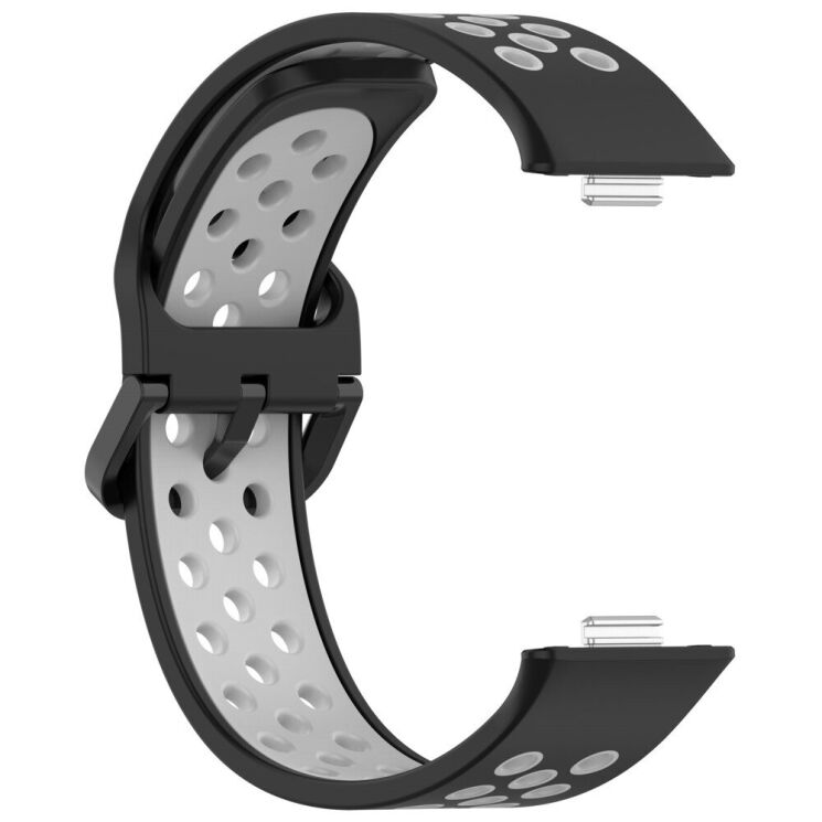 Ремінець Deexe Dual Color для Huawei Watch Fit 3 - Black / Grey: фото 3 з 7