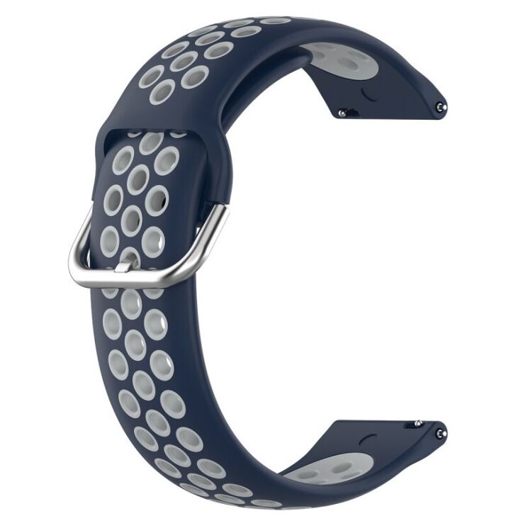 Ремешок Deexe Dual Color для Samsung Galaxy Watch 3 (45mm) - Dark Blue / Grey: фото 1 из 5