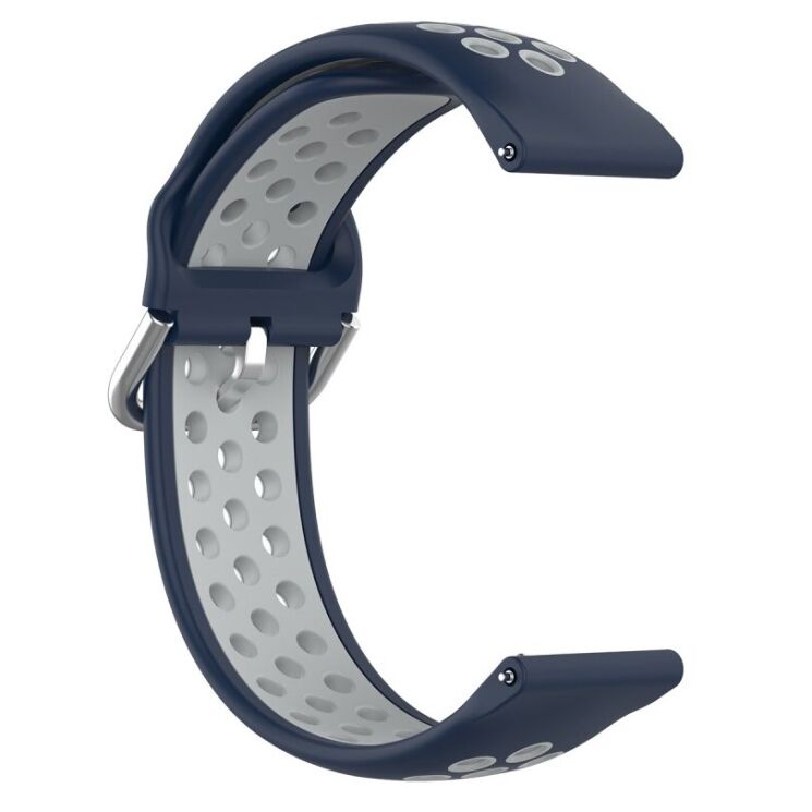 Ремешок Deexe Dual Color для Samsung Galaxy Watch 3 (45mm) - Dark Blue / Grey: фото 2 из 5