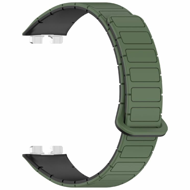Ремешок Deexe Flexible Fit для Huawei Band 8 / 9 / 10 - Black / Green: фото 3 из 6
