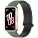 Ремешок Deexe Flexible Fit для Huawei Band 8 / 9 / 10 - Black / Green (328519BG). Фото 2 из 6