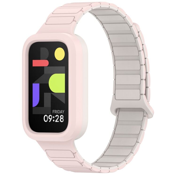 Ремешок Deexe Flexible Fit для Xiaomi Mi Smart Band 9 Active / Redmi Band 3 - Pink: фото 4 из 6